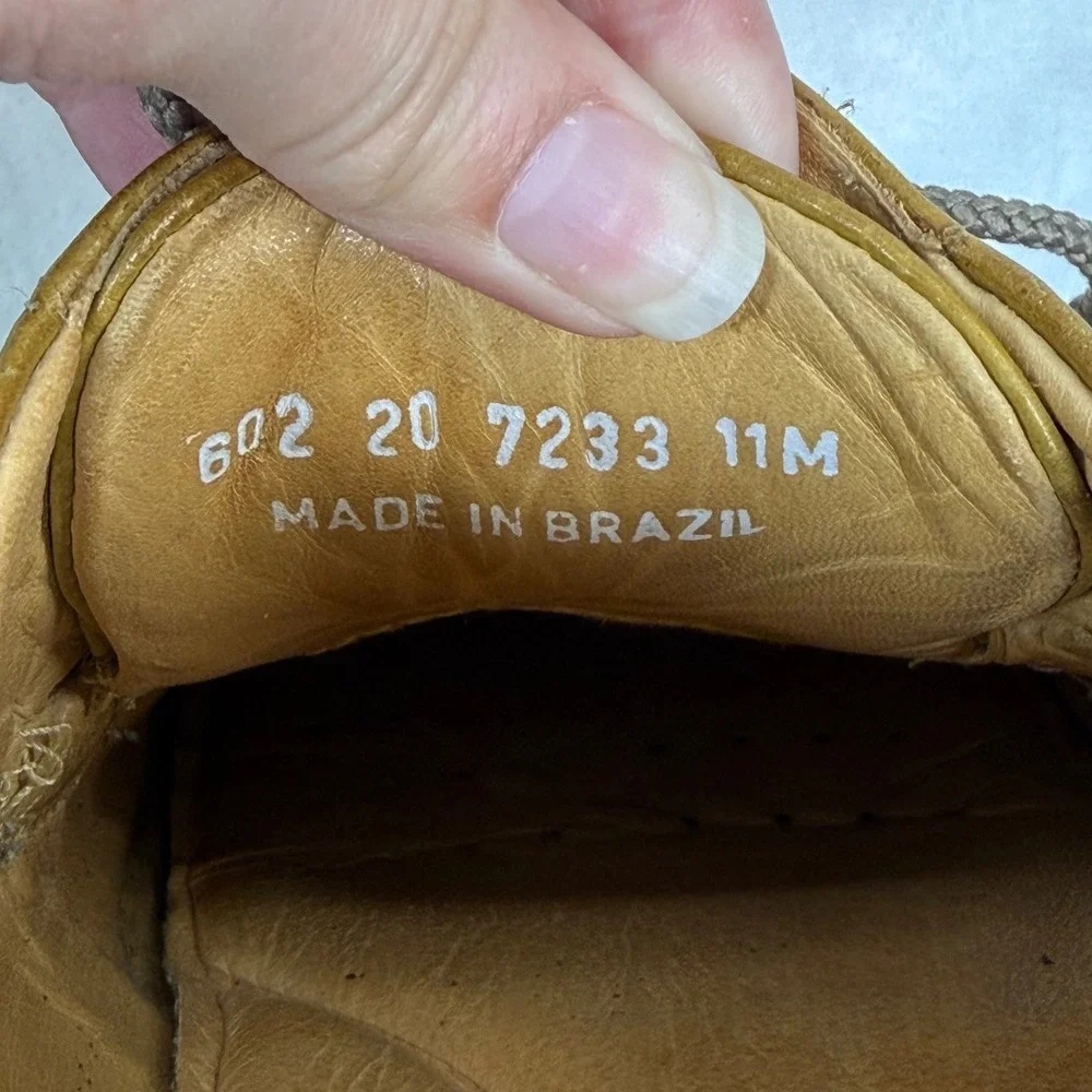 Johnston &‎ Murphy Mens Tan Leather Square Toe Oxford Shoes 20-7233 Size 11M